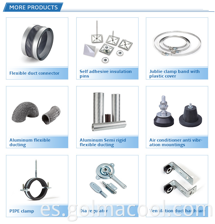 Pasador adhesivo de aislamiento de aluminio para aire acondicionado del sistema HVAC